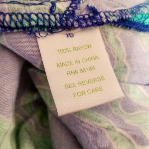 Lilly Pulitzer Strapless Romper w/ Pockets Blue w/ Green Elephants Size L - Picture 7 of 9